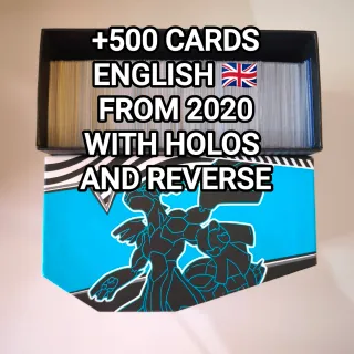 Lote Pokémon 500+ Cartas Inglés 2020