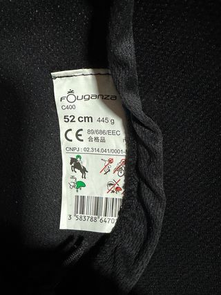 Casco Fouganza equitación niño negro