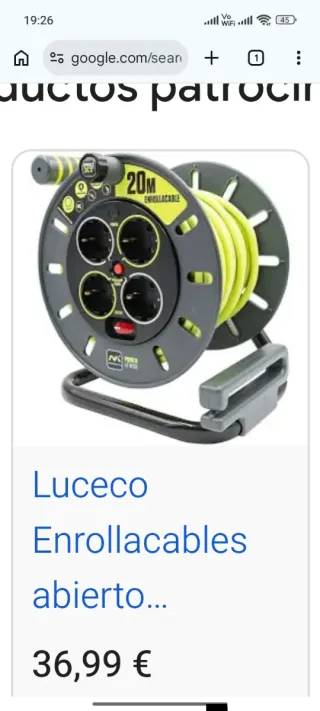 Prolongador Luceco 20m