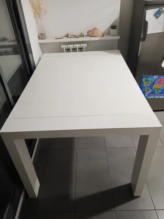 Mesa extensible madera blanca