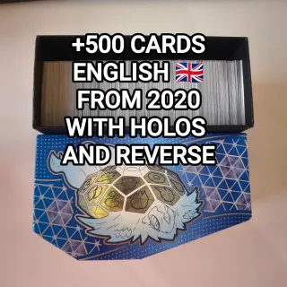 +500 Cartas Pokémon Inglés 2020