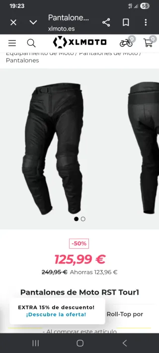 Pantalón Moto RST Touring Negro