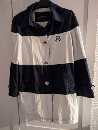 Gabardina Valen Castro azul y blanca Talla M