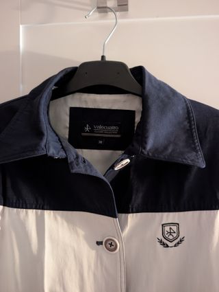 Gabardina Valen Castro azul y blanca Talla M