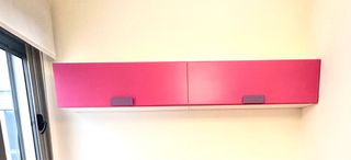 Armario de pared juvenil rosa apertura superior