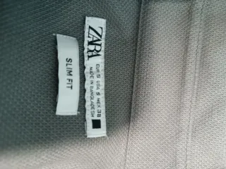 Camisa Zara Slim Fit Gris Hombre Talla S