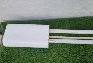 Lámpara techo larga 2 fluorescentes blanca