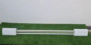 Lámpara techo larga 2 fluorescentes blanca