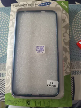 Carcasa BQ V Plus Borde Azul