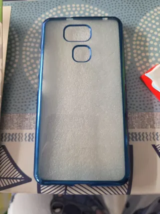 Carcasa BQ V Plus Borde Azul