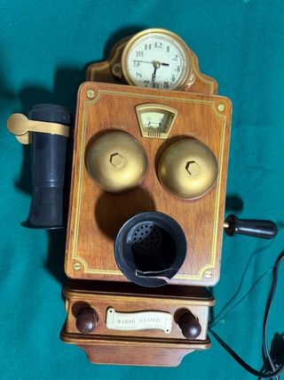 Radio/Reloj Réplica Teléfono Antiguo Eléctrico
