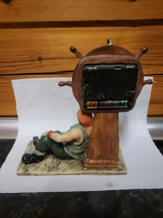 Reloj despertador pirata barril