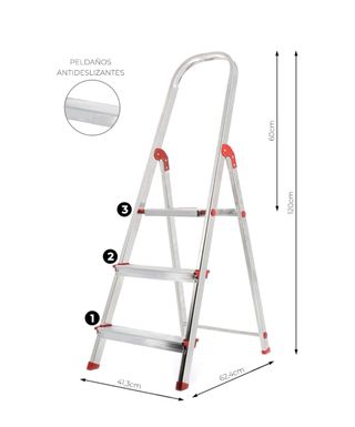 Escalera aluminio Rosler 3 peldaños