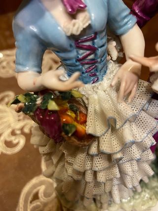 Statua coppia porcellana