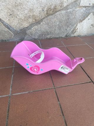 Portabebés de bici para muñecas rosa