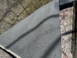 Alfombra pelo corto estilo persa beige y roja