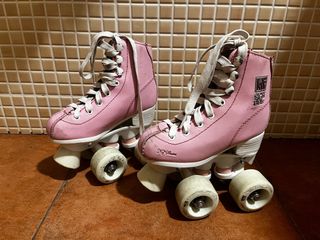 Patines de niña rosas, talla 27
