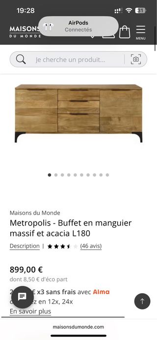 Aparador Metropolis Madera Maison du Monde