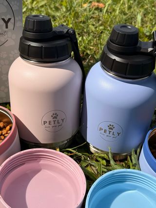 Borracce portatili per animali a doppio scomparto