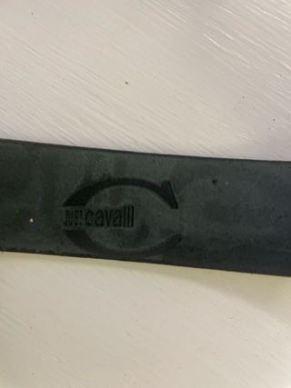 Cintura Just Cavalli nera con fibbia oro