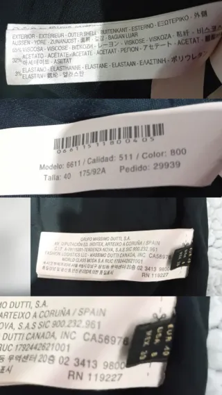 Tubino nero Massimo Dutti tg L 40Eu/46It