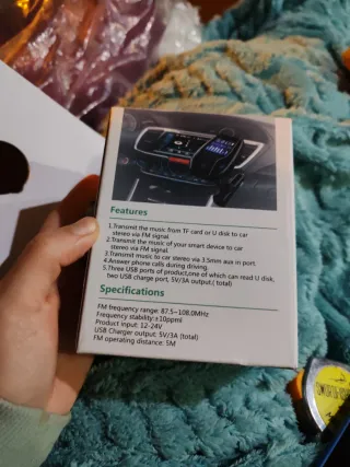 Transmisor FM Coche Multifunción Inalámbrico