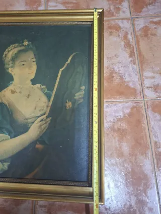 Cuadro antiguo: Dama con espejo