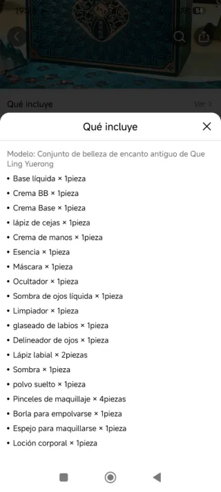 Kit de maquillaje Vintage Beauty