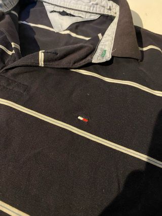 Tommy Hilfiger Navy Striped Polo Shirt