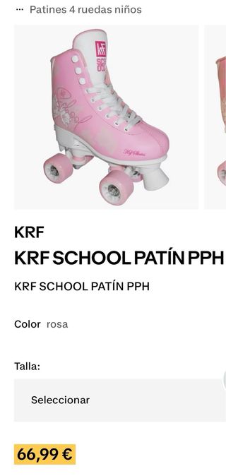 Patines rosas niña talla 30