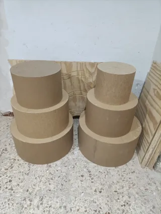 Cilindros para tarta blancos