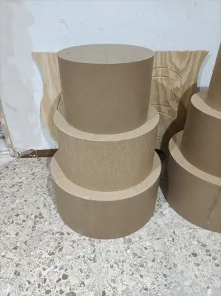 Cilindros para tarta blancos