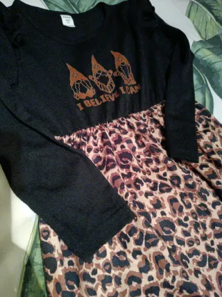 Vestido niña estampado leopardo