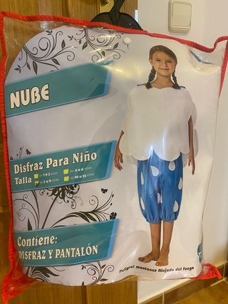 Disfraz Nube/Gotas Agua Talla 7-9 años