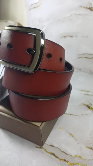 Cinturón de cuero auténtico para hombre 120 cm