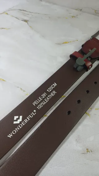 Cinturón de cuero auténtico para hombre 120 cm