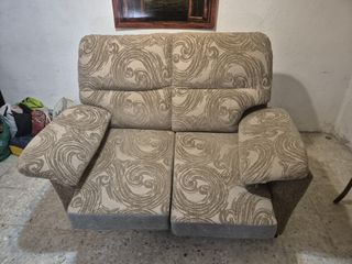 Sofá 2 plazas reclinable tela