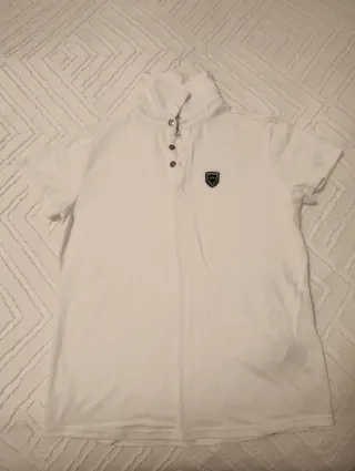 Polo de equitación blanco