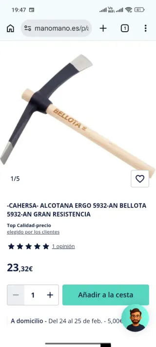 Alcotana Picoleta Bellota 5932-AN