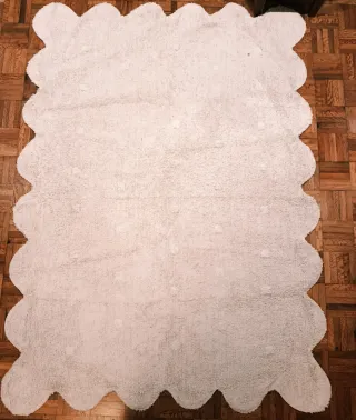 Alfombra Lorena Canals Algodón Beige con lunares