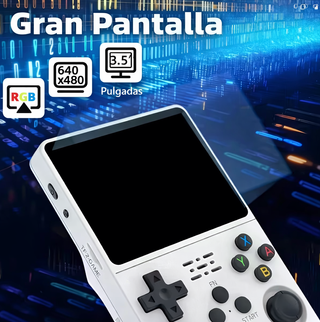 Consola Retro R36S Blanca 64GB ArkOS 3000mAh