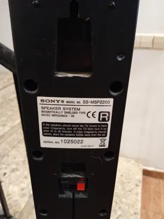 Altavoces Sony SS-MSP2200 Torre Cinema Negros
