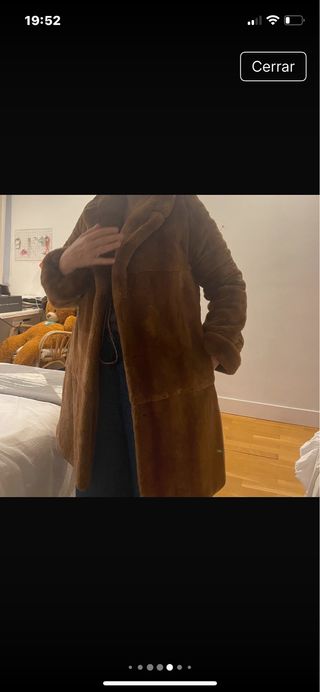 Abrigo piel conejo rasado