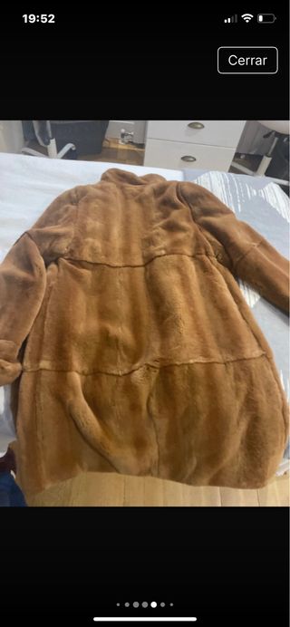 Abrigo piel conejo rasado