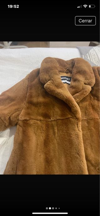 Abrigo piel conejo rasado