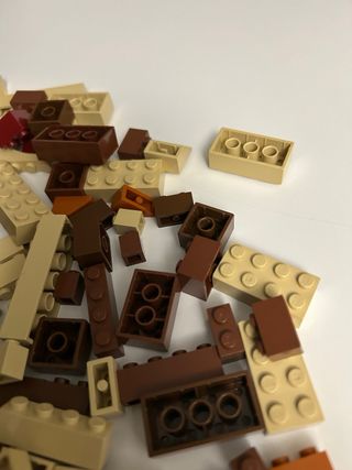 Lotto mattoncini Lego marroni