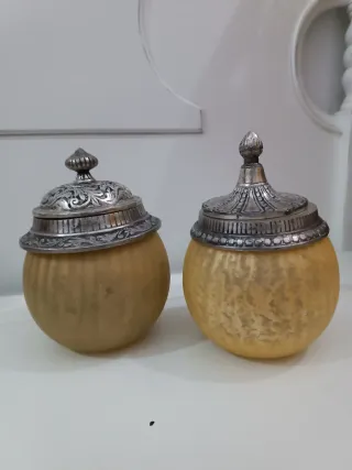 2 Antichi Barattoli Decorativi Francesi