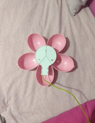 Lámpara Flor Naranja/Rosa Plástico