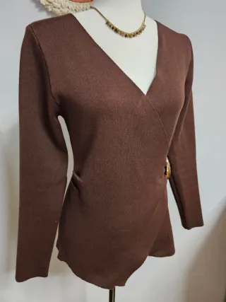 Jersey cruzado marrón