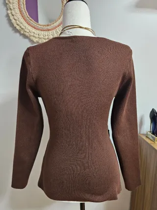 Jersey cruzado marrón